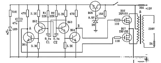 電子逆變器電路圖
