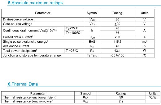 MOS管,3503,70A/30V