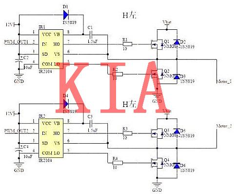 MOS管，H橋，驅動電路圖
