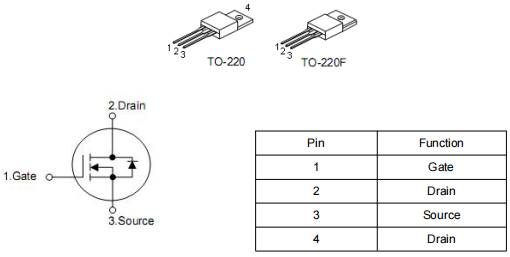 8n60場效應管參數代換,KIA8N60H參數引腳圖,中文資料-KIA MOS管